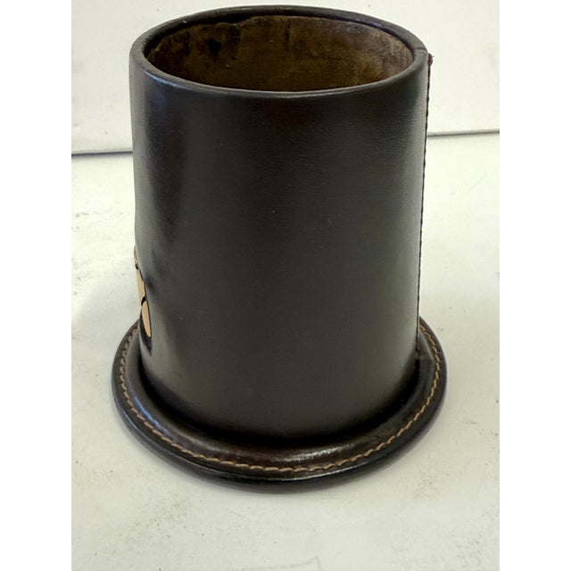 Black 1970’s Gucci Leather Desk Set Notepad and Pen Holder - Set of 2 For Sale - Image 8 of 12