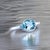 Natural Aquamarine Ring 6.5 14k W Gold 1.37 TCW Certified For Sale - Image 10 of 12