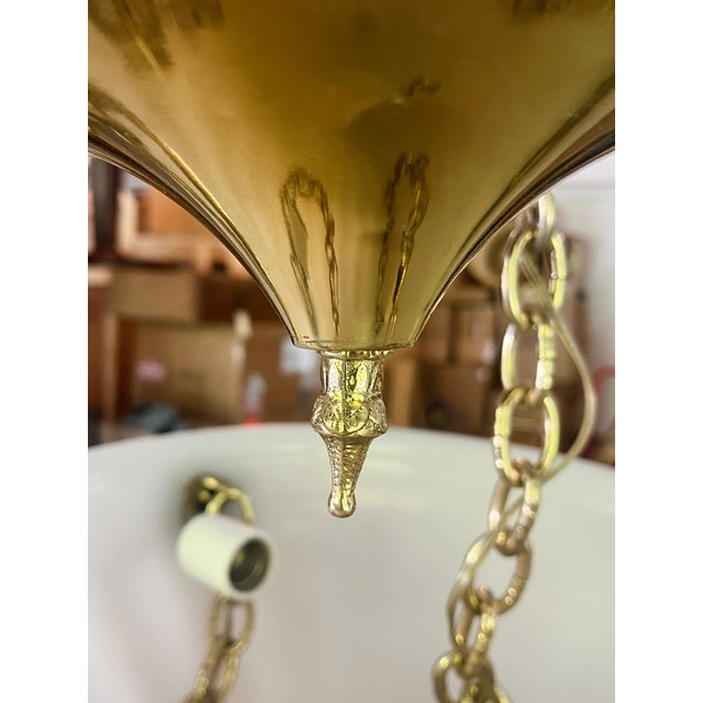 20th Century Art Nouveau Moonstone Plafonnier Pendant Light For Sale - Image 10 of 11