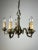Mid-Century Modern 5-Light Bronze Chandelier, Italy, 1960s For Sale - Image 3 of 11