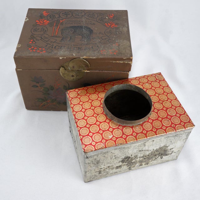 Chinese Canton Tach Hee Tea Caddy C 1920 For Sale - Image 4 of 11