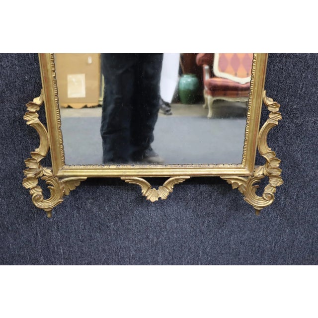 Wood Florentine Carved Mirror For Sale - Image 7 of 8