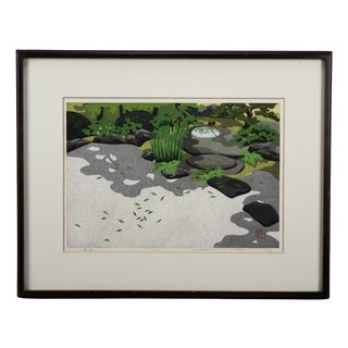 Masao Ido, Ryokufu, 1991, Woodblock Print, Framed For Sale