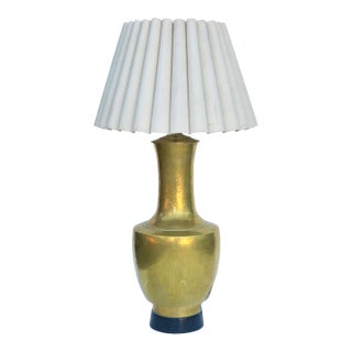 Hollywood Regency Chinoiserie Brass Table Lamp James Mont Style For Sale