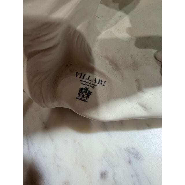 Sculpture Materials Contemporary Villari White "Rampart" Table Lamp With Shade For Sale - Image 7 of 8