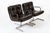 Brown Mid Century French Brown Leather Lounge Chairs by Raphael Raffel 1970s For Sale - Image 8 of 18