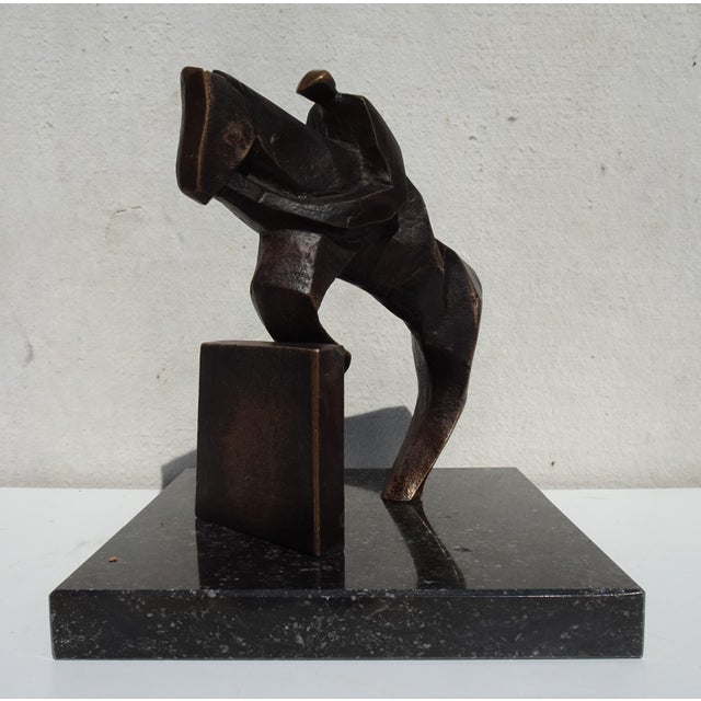 1980s Boud Ceysens, Jumping Horse, 1980s, Bronze & Marble For Sale - Image 5 of 15