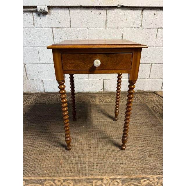 Antique Spool-Turned/Bobbin-Stlye Side Table For Sale - Image 11 of 15