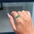 1.43ct Mixed-Cut Emerald & Diamond Three-Stone Ring Size 6.5 in 14k Yellow Gold For Sale In New York - Image 6 of 16