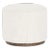 Four Hands Sinclair Round Cream Boucle Ottoman, Knoll Natural For Sale
