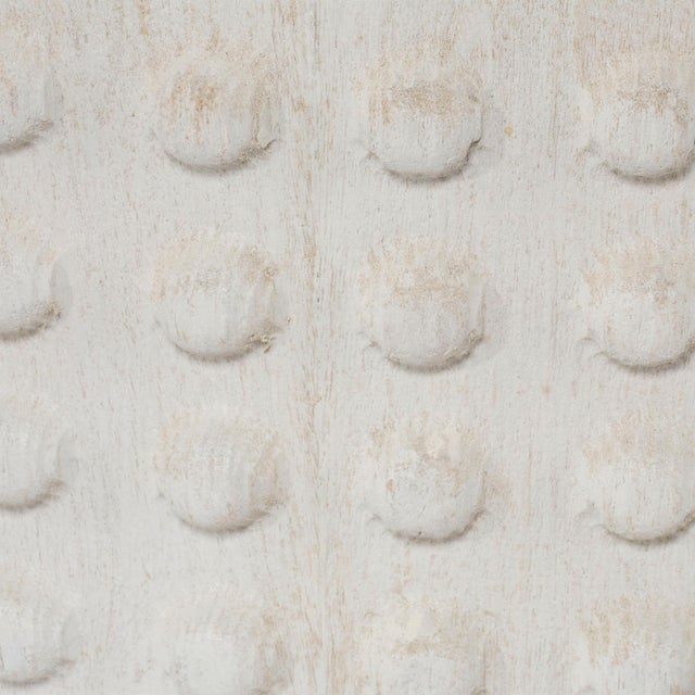 Jamie Young Studded Bistro Dining Table, White Washed Wood For Sale - Image 4 of 6
