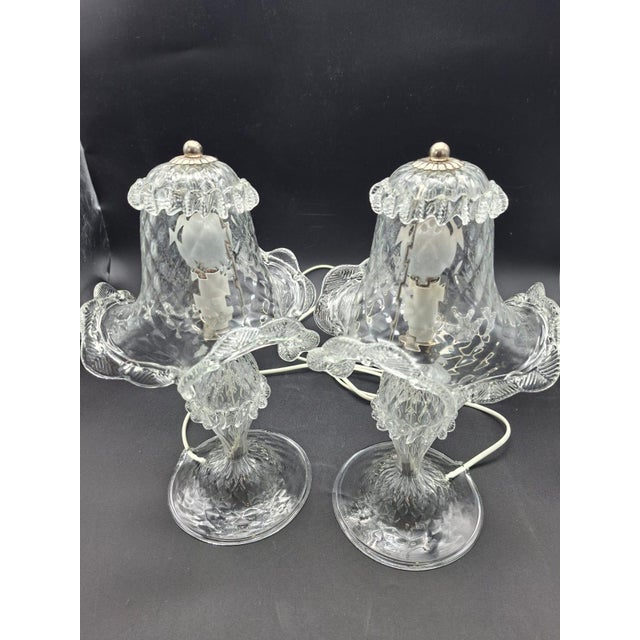 Murano Glass Lamps from Made Murano Glass, 1980, Set of 2 For Sale - Image 12 of 15