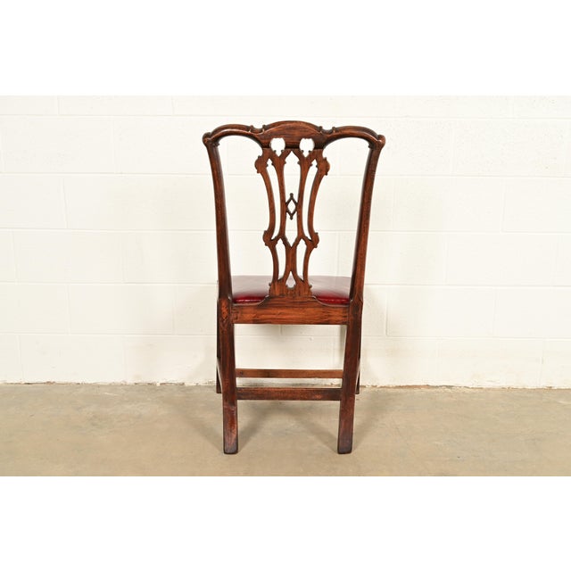 18th Century Antique Thomas Chippendale Period Carved Mahogany Side Chair or Dining Chair For Sale - Image 11 of 12