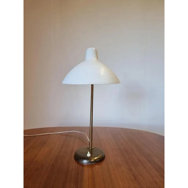Scandinavian Modern Brass Table or Desk Lamp by Harald Notini for Böhlmarks, 1950s For Sale - Image 3 of 14