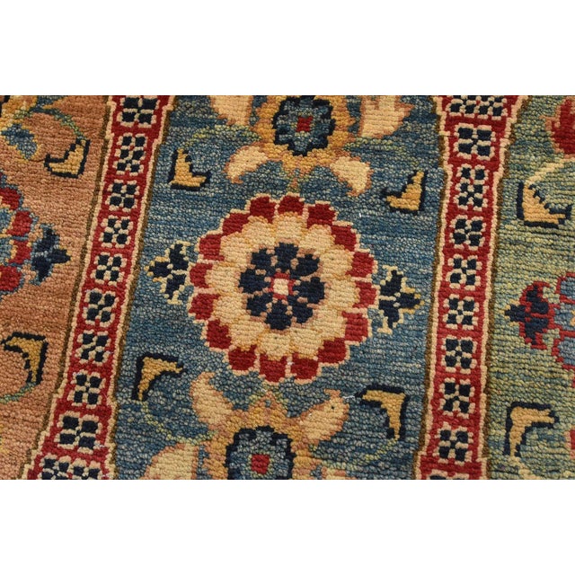 Kazak Rug 9′ X 11’11” Red Wool Traditional Hand-Knotted Oriental Carpet For Sale - Image 4 of 12