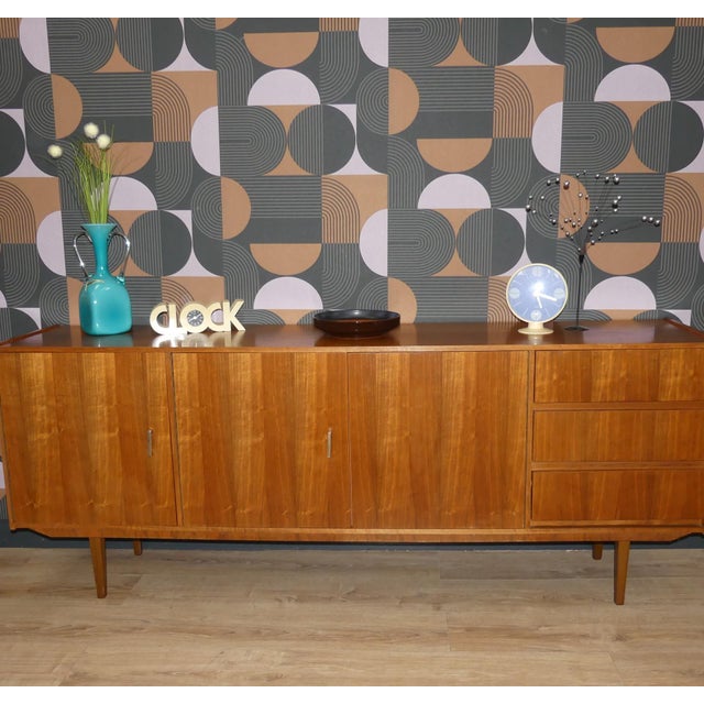 Wood Large Sideboard in Walnut from MCM, 1960s For Sale - Image 7 of 18