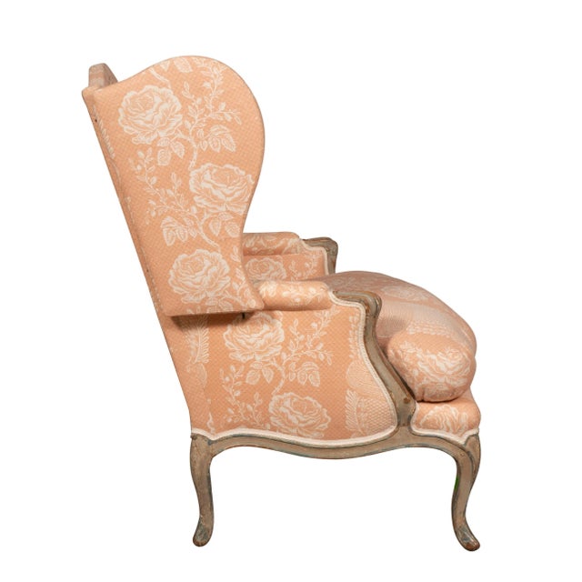 Louis XV Painted Duchesse Brisee A' Oreilles - Chair & Ottoman For Sale - Image 10 of 12