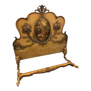 Antique French Style Bed-Full Size C 1930-40's For Sale