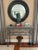 Modern Grey Console Table With Geometric Latticework and Marble Top For Sale - Image 3 of 11