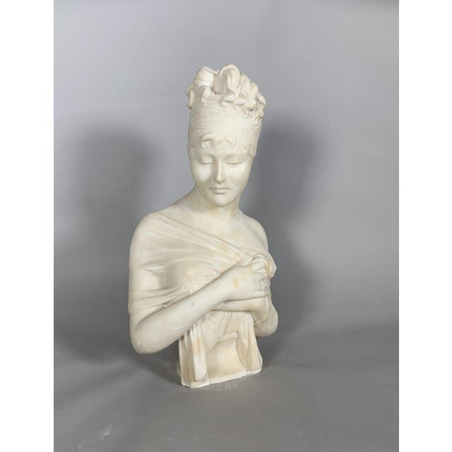 Sculpture, Bust of Madame de Récamier after Joseph Chinard (1756-1813), 52cm, 19th century For Sale - Image 9 of 10