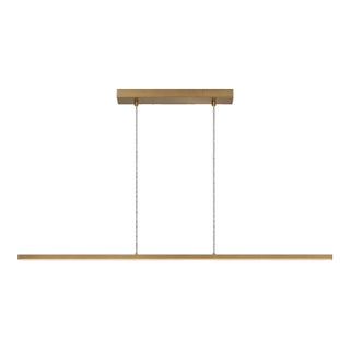 Visual Comfort Essence Linear Pendant Light Fixture in Aged Brass by Sean Lavin For Sale