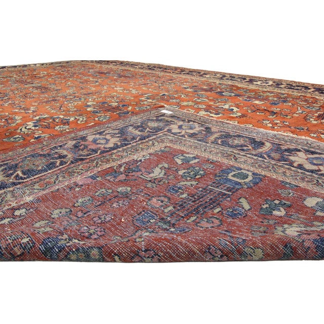 Oversized Antique Persian Mahal Rug - 11'01 X 17'07 For Sale In Dallas - Image 6 of 6