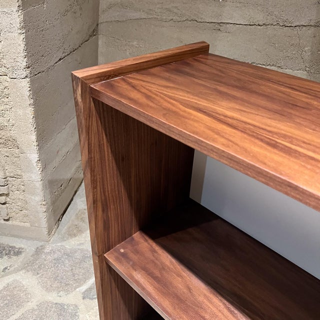 Brown Custom Walnut Wood Bookcase Pablo Romo Ambianic For Sale - Image 8 of 9