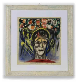 Pierre Emile Lelong, Portrait of Man, Drawing, Mid-20th Century, Framed