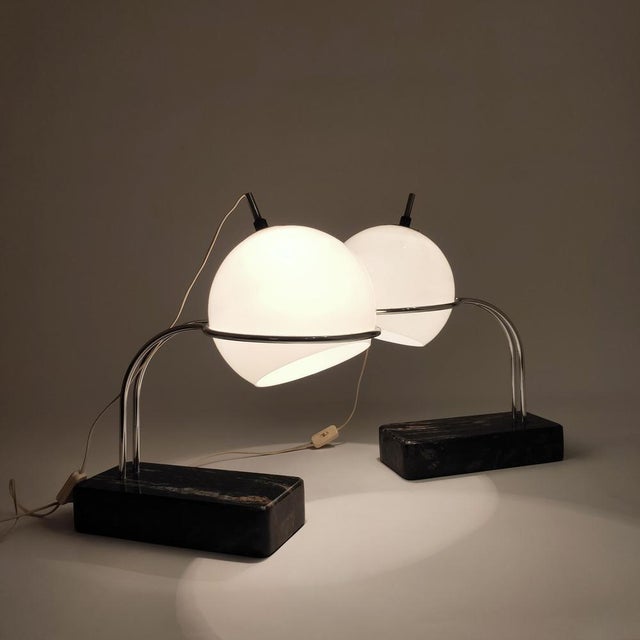 Stone Desktop Lamps in the style, 1960s, Set of 2 For Sale - Image 7 of 14