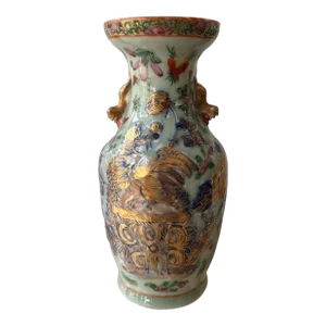 Unusual Antique 19th C Chinese Pottery Vase