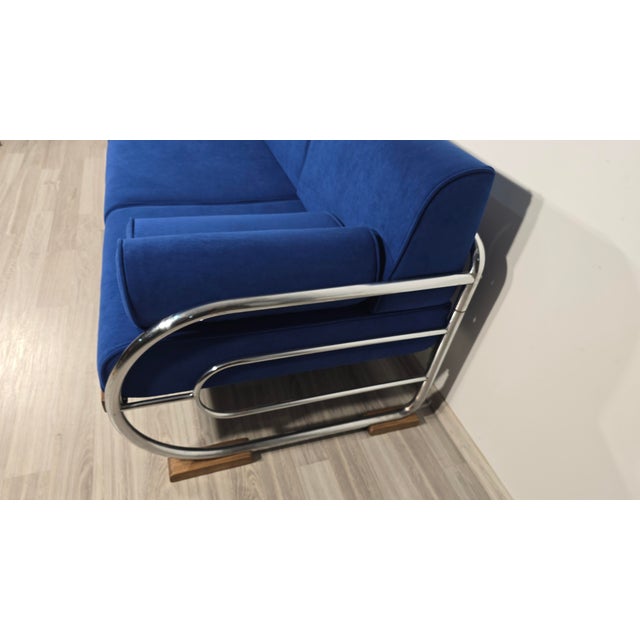 Bauhaus Chrome Sofa by Robert Slezák for Slezák Factories, 1930s, in Restored conditions. Designed 1920 to 1949 I have...