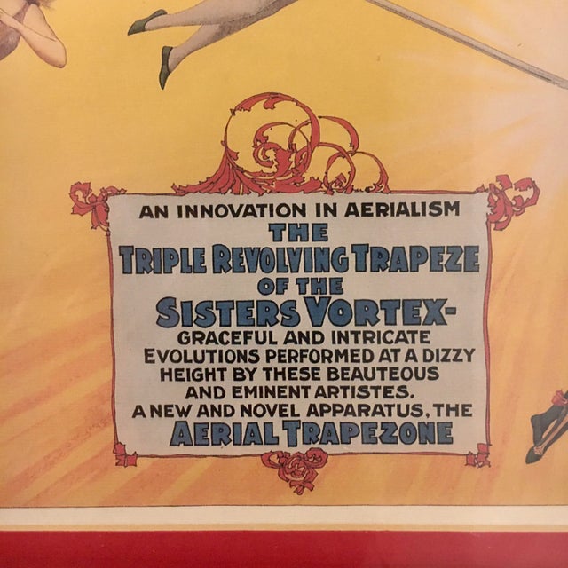 Late 19th Century 1898 Wallace Acrobat Circus Poster in Rustic-Style Frame For Sale - Image 5 of 11