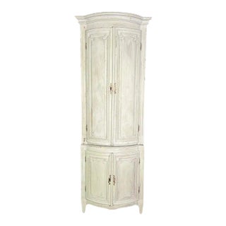 18th Century Louis XVI Painted Corner Cabinet For Sale