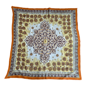 Vintage Silk Scarf Designer Textile