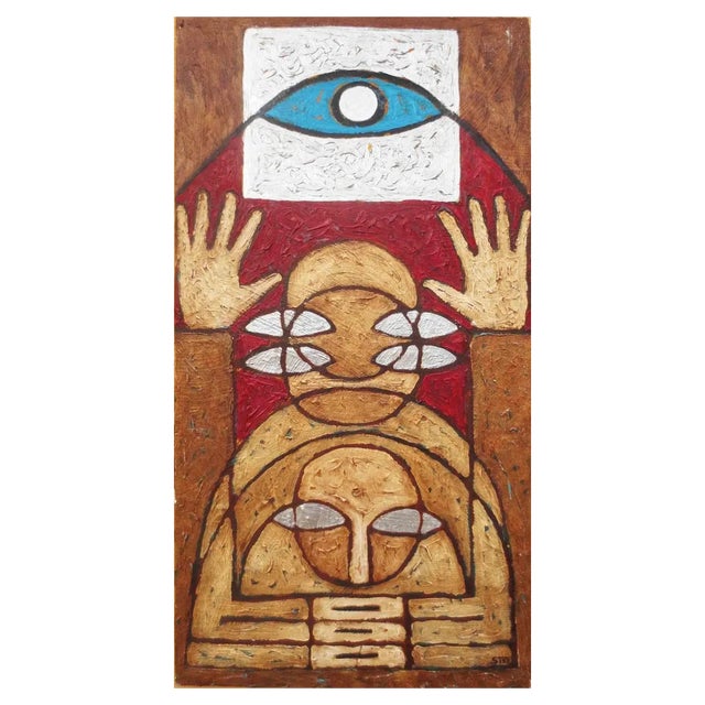 Salvatore Travascio, Senza Titolo, Oil Painting, 1991 For Sale