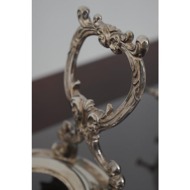 1980s Outstanding 7 Piece Silverplate Tea Set W. Kettle on Stand For Sale - Image 9 of 14