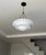 Matte White Layered Pendant Light | 4-Light Steel Shade Chandelier With Black Antique Brass Chain For Sale - Image 17 of 18