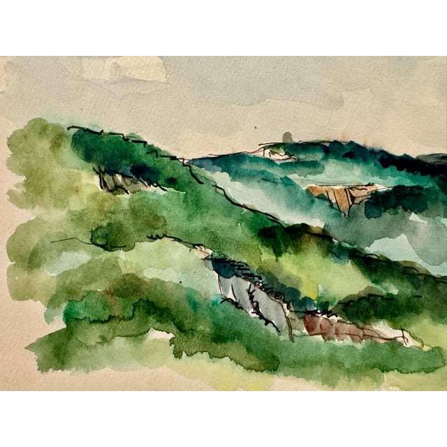 Original watercolor on paper by Henry Emil Salloch, also known as Heinz Emil Salloch, the German-born American artist and...