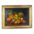Primitive Antique Country Gilt Framed Still Life Oil Painting Canvas W Pineapple For Sale
