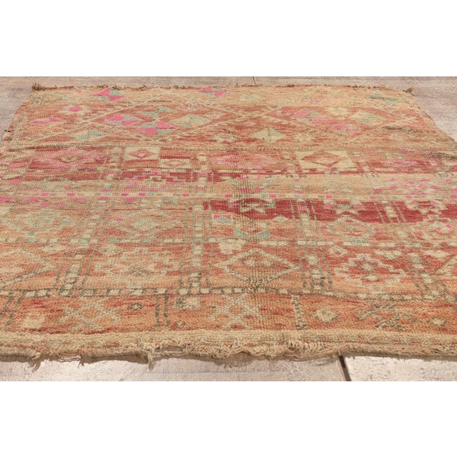 Vintage Beni M'Guild Moroccan Rug, 04'10 X 05'08 For Sale - Image 9 of 10