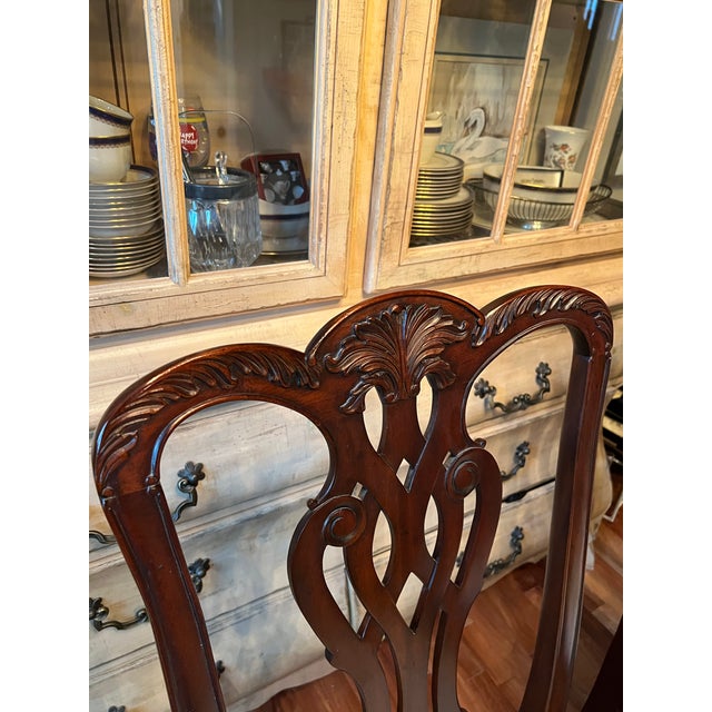Wood Vintage Maitland Smith Mahogany Ball & Claw Dining Chairs, Set of 4 For Sale - Image 7 of 12