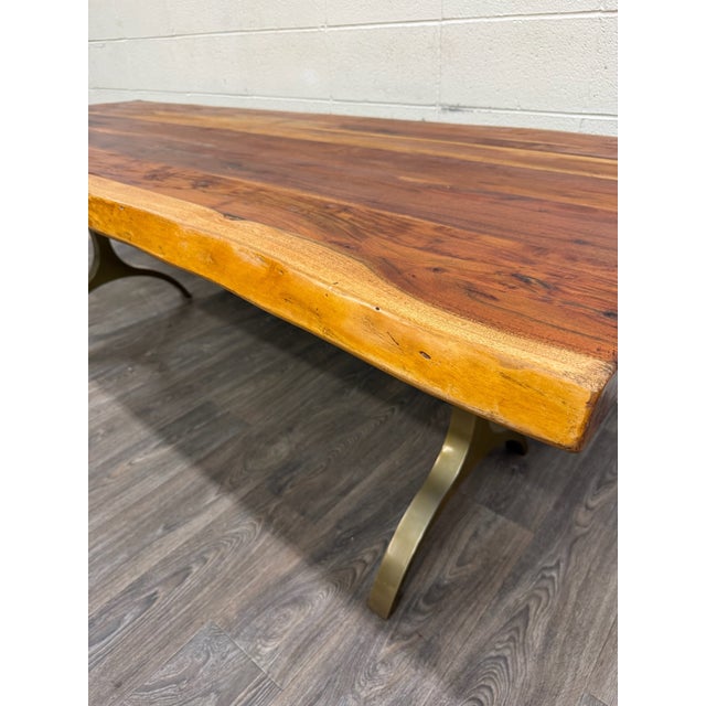 West Elm Live Edge Acacia Wood Dining Table For Sale - Image 14 of 18