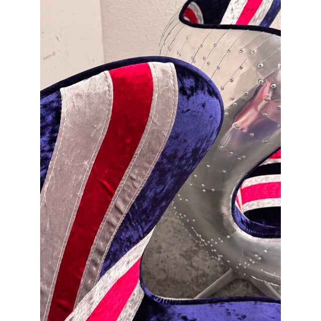 Blue Acme Furniture Brancaster Union Jack Egg Chairs, Set of Three For Sale - Image 8 of 12