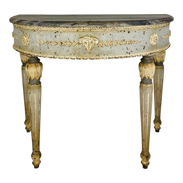 1900s Italian Demilune Table For Sale