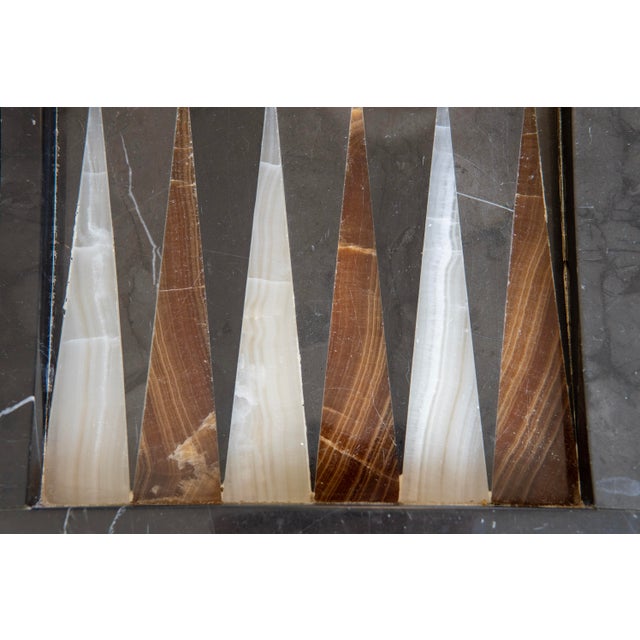 1970's Onyx and Marble Backgammon Set For Sale In Miami - Image 6 of 10