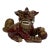 Vintage Shiwan Pomegranate Red Foo Dog For Sale