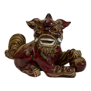 Vintage Shiwan Pomegranate Red Foo Dog