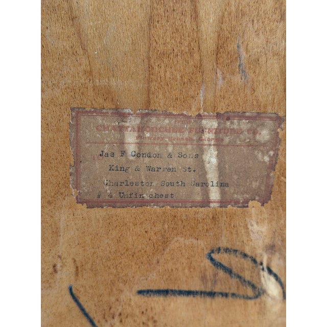 Mid 20th Century Pair Mid-Century Chattahoochee Furniture Co. Chests, Charleston Provenance on Casters For Sale - Image 5 of 12