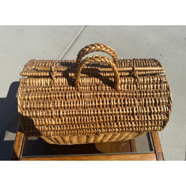 1970s Rustic European Picnic Basket For Sale - Image 5 of 7