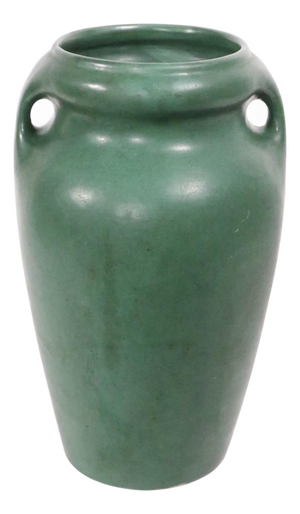 Arts and Crafts Green Matte Glaze Pottery Vase C. 1910's